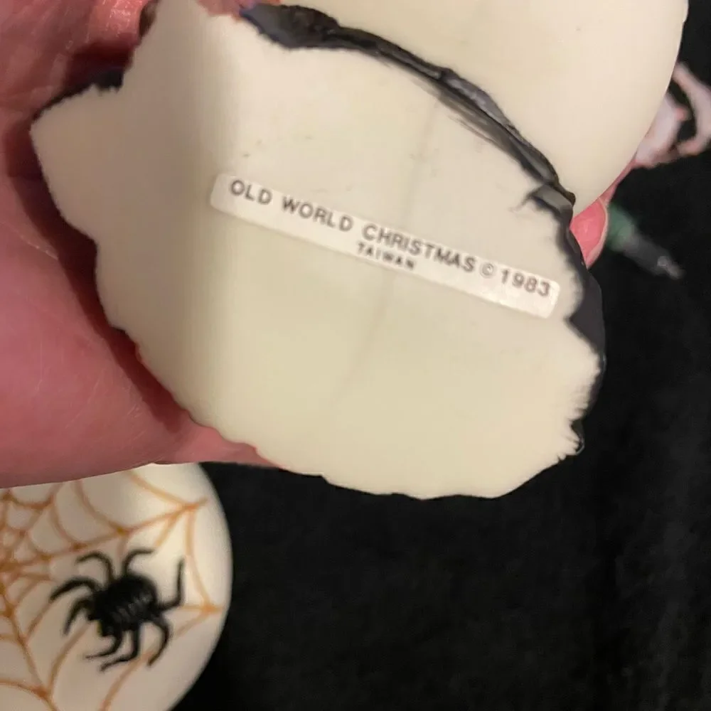 RARE Old World Christmas 1983 Halloween Witch Spider Scarecrow String Lights